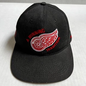 Vtg 90s Detroit Redwings NHL Snapback Hat Cap Stanley Cup Winning Tradition CCM - Picture 1 of 11