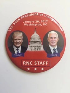 2017 President Donald Trump Inauguration Day 3" Button RNC Staff Winter Meeting - Picture 1 of 3