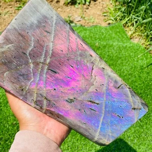9.80lb Large Natural Purple Labradorite Quartz Crystal Display Specimen Healing - Picture 1 of 13