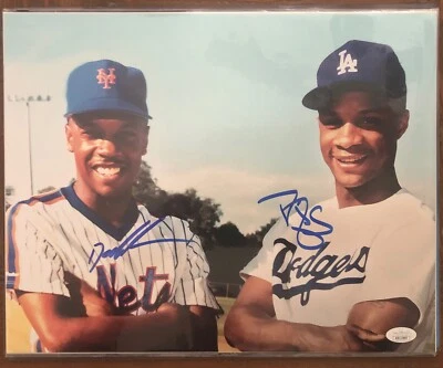 Mets Doc Gooden and Darryl Strawberry Dual Autographed 11x14 Photo w/ JSA Cert - Image 1 of 4