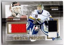 2010-11 ITG Hero and Prospect Jersey Gold #HP06 J. Bernier/M. Brodeur 3/10