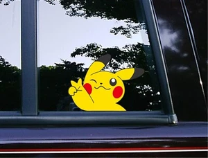 Calcomanías de vinilo para coche anime Pokémon Pikachu Peek Peeker ventana de peeking - Imagen 1 de 4