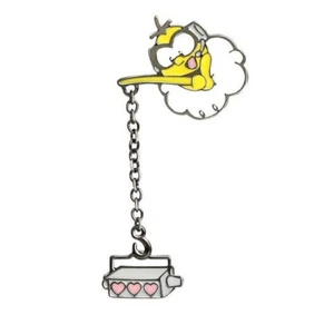 Adorable Lakita Koopa Cloud Alloy Pin with Chain & Pink Hearts Street Lights - Picture 1 of 4