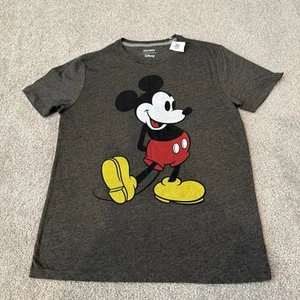 NWT Old Navy Mickey Mouse Short Sleeve Men’s Heather Gray T-Shirt Size S - Picture 1 of 7