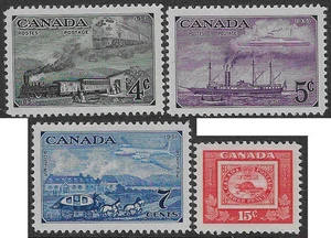 Canadá 1951 Set SG 436-9 MH Estampilla Canadiense Centenario - Imagen 1 de 2