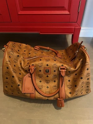 Bolso de Lona MCM Grande Vintage Fin de Semana (Coñac) Foto 1 de 4