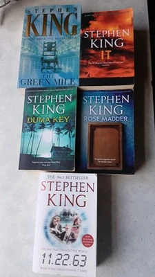 Stephen King The Green Mile IT 11.22.63 Rose Madder Duma Key 5x Paperback Books - Image 1 of 4