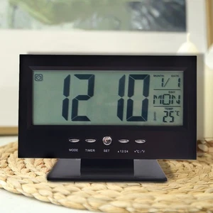 Demenz LCD wecker mit Snooze Datum Temperaturanzeige Tischuhr Wetter ke - Bild 1 von 7