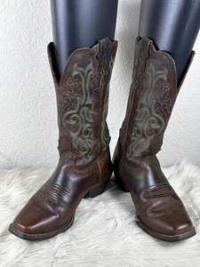 Justin Stampede Durant Women’s Western Boots Size 6.5C Chestnut Brown Leather - Picture 1 of 9