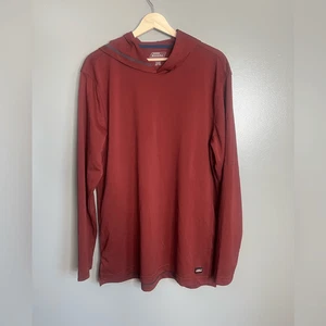 Dickies work solution hooded sun shirt red rust long sleeve large casual - Picture 1 of 7