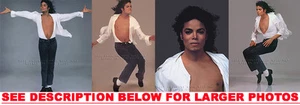 CAMISA ABIERTA MICHAEL JACKSON EN LOS DEDOS DE LOS PIES 4 RARAS 8x10 FOTOS - Imagen 1 de 1