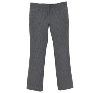 The Limited Dress Pants Womens Sz 12 Gray Striped Ideal Stretch Pockets Mid Rise - Picture 1 of 7