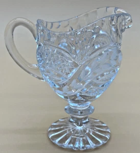 Vintage Amerikanisches Brillant Periode Geätzt Pressglas Milchkännchen 5 Zoll - Bild 1 von 11