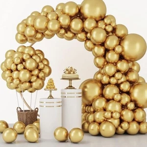 129 Stck. Gold Ballons Latex Ballons verschiedene Größen 18 12 10 5 Zoll Party - Bild 1 von 24