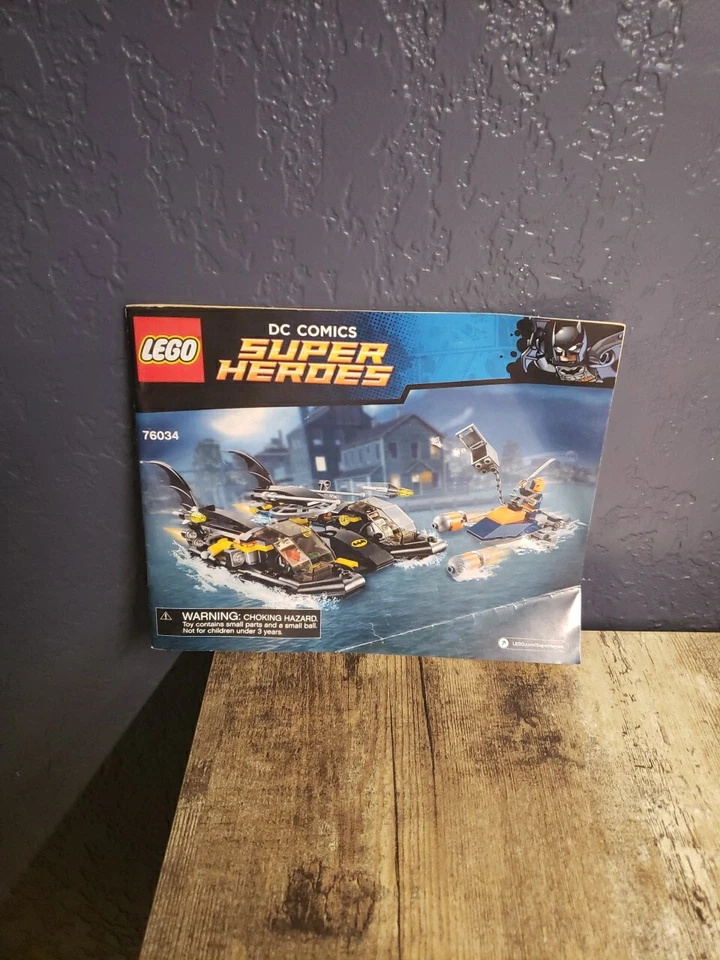 LEGO 76034 DC Comics The Batboat Harbor Pursuit Instruction Guide MANUAL ONLY - Image 1 of 1