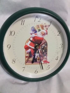 Santa Christmas Wall Clock Playes Music - Picture 1 of 8