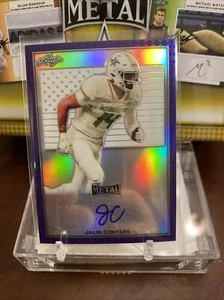 Jalin Conyers 2020 Leaf All American Metal Purple Flag Auto 6/10 Arizona State - Picture 1 of 1