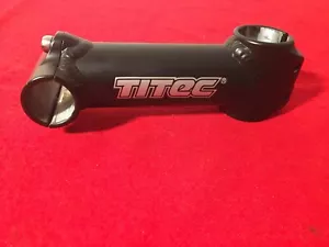 Titec 120mm MTB Stem 1 1/8 0 Degree 25.4 Black Aluminum fits Santa Cruz Ibis - Picture 1 of 8