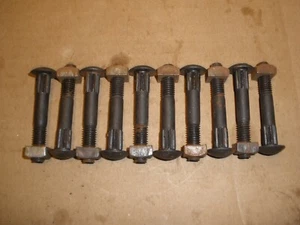 (10) NOS Lamson 3/8-16 x 2-1/2" Ribbed Carriage Bolts & Square Nuts Vintage USA - Picture 1 of 4