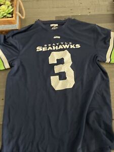 Seattle Seahawks Russel Wilson #3 Men's Size Large T-Shirt dc7