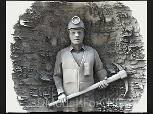 3D Model STL File for CNC Router Laser & 3D Printer Miner