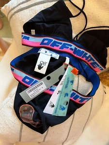 BLANCO ROTO Bikini Logo Cinta Banda Traje de Baño 44 Grande/XL Virgil Abloh NUEVO CON ETIQUETAS + CAJA - Imagen 1 de 7