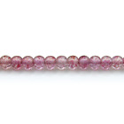 Topaze/lustre rose - 100 perles druk en verre tchèque pressé rond de 4 mm