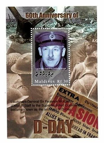 CLÁSICOS DE COLECCIÓN - Maldivas 2004 - Día D Segunda Guerra Mundial - Hoja de recuerdo - MNH Foto 1 de 1