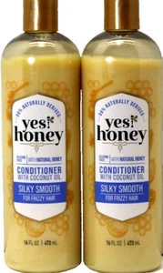 2 Pk Yes Honey Conditioner With Coconut Oil Silky Smooth For Frizzy Hair - Picture 1 of 2