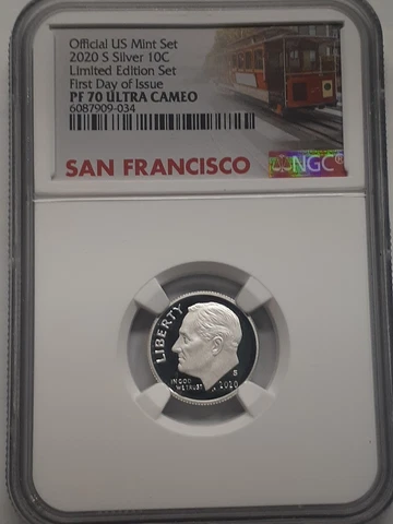 2020 S Silver Dime limited Edition Set Pr70 FDOI Cover