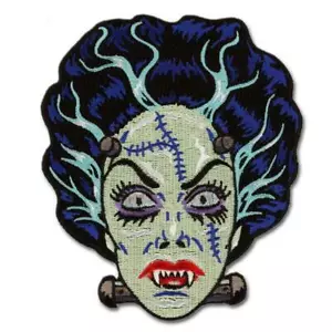 Sposa di Frankenstein Patch Ferro su Classico Goth Horror Retrò Vintage Halloween - Foto 1 di 1