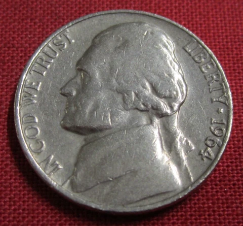 1964 P Jefferson Nickel - Circulated - Actual Coin in Photos  (2855) Cover