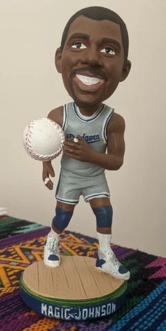 Magic Johnson Dodgers Basketball Uniform SGA '14 Los Angeles Dodgers Bobblehead Cover