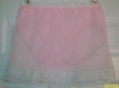 COMBO DE BRAGAS Y BRAGAS DE NAILON TRANSPARENTE ROSA Hombres Mujeres 28 - 42 Cintura Longitud sin cordones 15" ** Foto 1 de 3