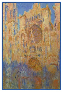 La iglesia de la catedral de Rouen impresionista Monet contó el patrón de punto de cruz - Imagen 1 de 4