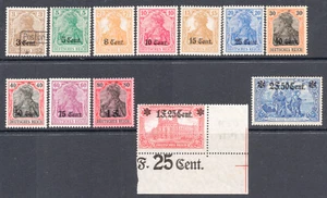 France N15-N26 Fresh Mint WWI 1916 set, overprinted on German issues CV $141.50 - Picture 1 of 1