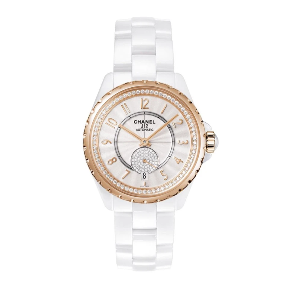 Chanel J12 Watch 37MM White Arabic Numerals Dial Rose Gold - Image 1 of 1
