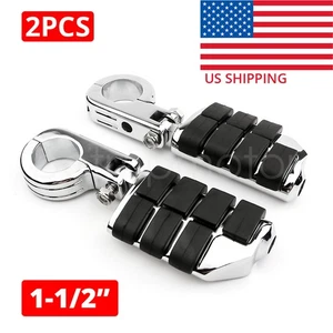 1.5" Engine Guard Crash Bar Highway Foot Pegs For Harley-Davidson Motorcycle - Picture 1 of 5