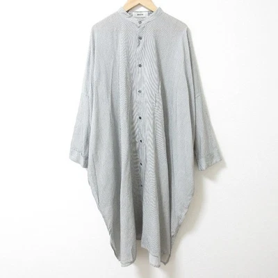 Vestido Camisa 23SS Zucca Rayas Manga Larga Gran Tamaño, Talla M, Gris Mujer USADO Foto 1 de 4