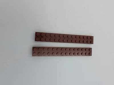 2x LEGO Platte Bauplatte 2x14 flach 91988 Dunkel Braun  - Bild 1 von 2