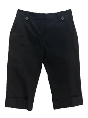 Robert Rodriguez Women's Black Flat Front Long Shorts Size 0 - Image 1 of 4