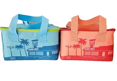 Trader Joe's Mini Bolso de Almuerzo Aislado Temporada Melocotón y Azul Lote de 2 Nuevo Foto 1 de 4