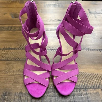 Sexy Sandalias con Tirantes JESSICA SIMPSON JYRA Rosa Rosa Zapatos de Aguja Talla 7 (37.5) Foto 1 de 4