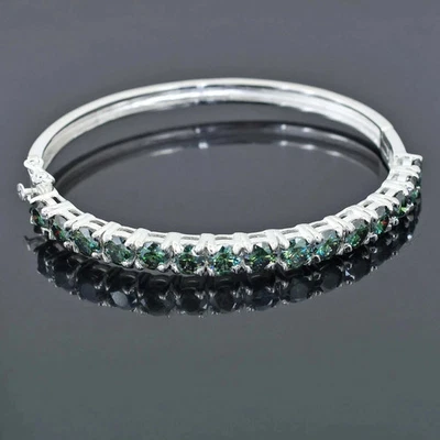 Сертифицированный браслет с голубыми бриллиантами 7 карат - отличный блеск и блеск - Изображение 1 из 4