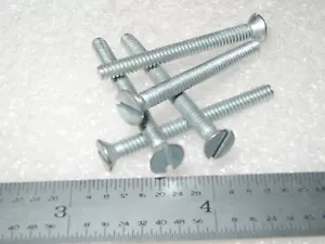 6-32 x 1-1/2" SCHRAUBE FLACHKOPF SCHLITZ ZINK STAHL - 50 Stück - Bild 1 von 1