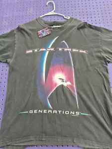 VINTAGE Star Trek Generations Herren Gr. XL Film Promo Weltraum Sci-Fi Grafik Shirt - Bild 1 von 3