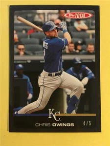 2019 Topps Total Wave 5 Black Parallel #485B Chris Owings Royals 4/5 - Picture 1 of 1