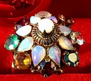 ÜBERWÄLTIGEND!!! 6,00ct.Edelstein-Goldring in 585er GG 6gr.Gr.17,8 ANTIK❤️❤️❤️ - Bild 1 von 10