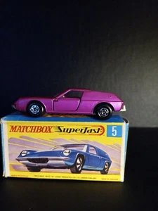 Matchbox Superfast #5 Lotus Europa Pink 1969 In Original G2 Box - Picture 1 of 17