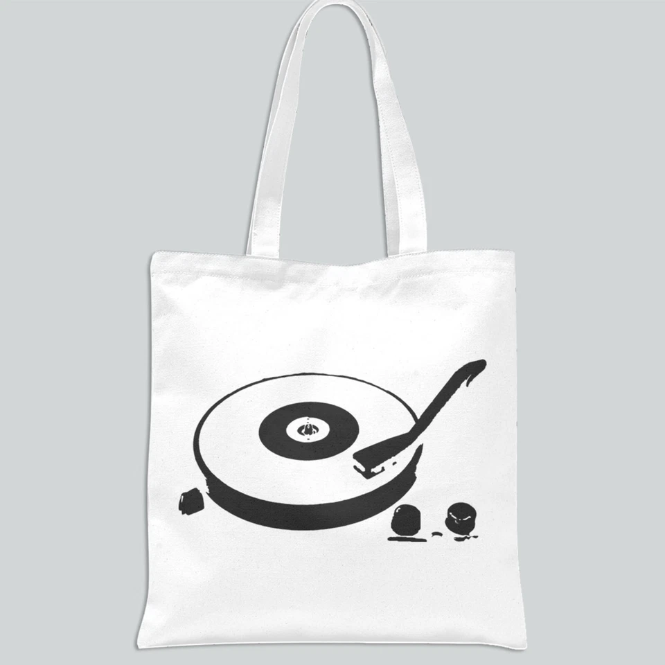 45 RPM Vinyl turntable Vintage Record player Festival polyester tote bag - Image 1 of 1